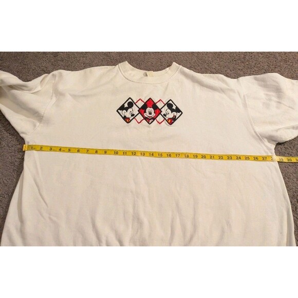 Vintage Mickey Inlimted Land n Sea Argyle Logo Crewneck Sweatshirt Women's 2X - Picture 5 of 7